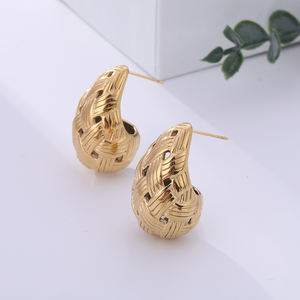 Conjunto de joyería de acero inoxidable chapado para mujer de alta calidad para mujer Pendientes DE DISEÑO DE ACERO INOXIDABLE - Product Image 5