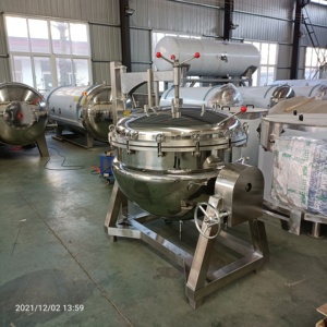 Büyük kapasiteli et fasulye <span class=keywords><strong>Hummus</strong></span> endüstriyel buhar basınçlı su ısıtıcısı gıda düdüklü tencere ticari düdüklü tencere - Product Image 5