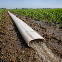 Tuyau d'irrigation agricole plat à double couche, gaine en polyester, revêtement en caoutchouc synthétique, haute pression, anti-abrasion