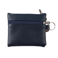 Tiga Ritsleting Multiwarna Garis PU Kulit Strip Murah Terjangkau Kapasitas Besar Caw Boy Antipencurian Dompet Tas Kartu