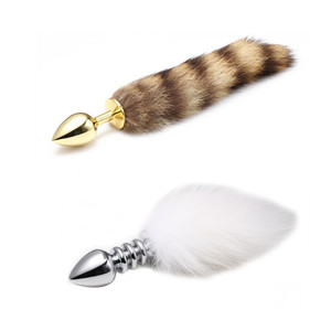 <span class=keywords><strong>Plug</strong></span> Anal Gold Fox Tail com Comprimento Variado - Product Image 2