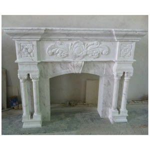 Mueble de <span class=keywords><strong>Chimenea</strong></span> de Estilo Europeo con Columnas Talladas en Mármol, Decoración para <span class=keywords><strong>Chimenea</strong></span>, Adorno para <span class=keywords><strong>Chimenea</strong></span>, Núcleo de <span class=keywords><strong>Chimenea</strong></span> - Product Image 1