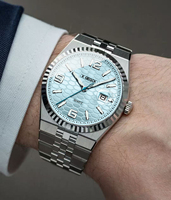 Reloj de Lujo de Marca Privada de Alta Calidad, Logotipo Personalizado en la Esfera, 5ATM, Luminoso, de Acero Inoxidable, Reloj de Cuarzo para Hombre