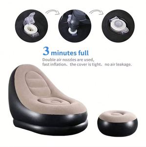 Sofá Inflable de PVC con Flocado para Exteriores, Sillón con Otomana, Mueble Ultra Air de Dos Plazas - Product Image 4