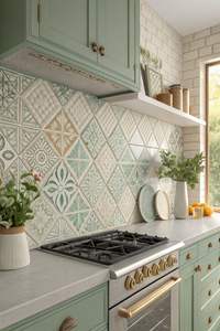 Nouveau lancement armoires personnalisées en bois blanchi à la chaux, armoires de campagne françaises, style campagnard français chaleureux, rangement floral intégré pour lave-vaisselle - Product Image 3