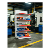 Gui Chang Étagère de caisse autoportante pour magasin de proximité, rayonnage gondole avec panneau arrière en treillis métallique pour supermarchés et mini-marchés