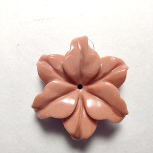 ส่องแสงเงาธรรมชาติกุหลาบแจสเปอร์ดอกไม้รูปร่างแกะสลักพลอยหลวมสำหรับศิลปะคอลเลกชัน F587 - Product Image 1