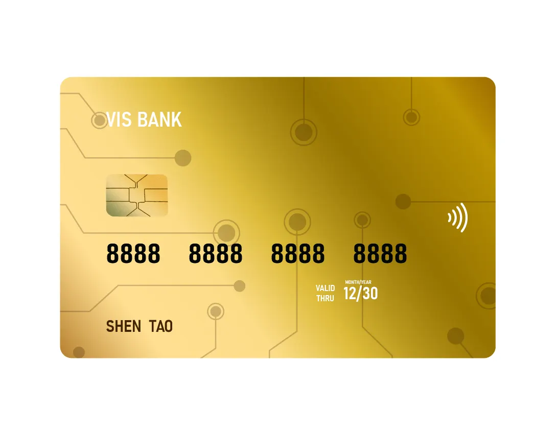 luxury gold logo printed metal debit card blank 4442 chip bank metal credit card