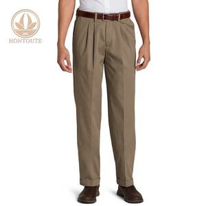 Venta al por mayor de encargo nuevo patrón Slim poliéster negocios caqui traje de pantalón para los hombres - Product Image 1