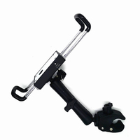Support de fixation antivol pour tablette 15 pouces avec pince à griffes de 1 pouce pour appuie-tête de voiture, compatible iPad, pour avion, pour RAM