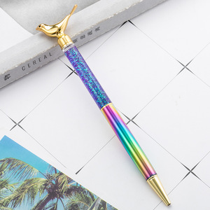 ปากกาลูกลื่นรูปนกน่ารัก โลหะสีเมทัลลิก ของขวัญส่งเสริมการขาย พร้อมโลโก้ - Product Image 6