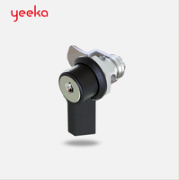 Serrure à came à quart de tour Yeeka 1402-400 en alliage de zinc noir pour armoires et panneaux, avec une excellente qualité