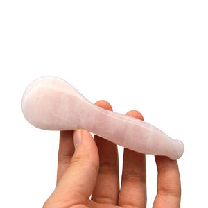 Gua Sha-cuchara de cuarzo rosa para masaje, herramientas de raspado tradicional, herramienta para evitar arrugas, adelgazamiento, reafirmante - Product Image 6