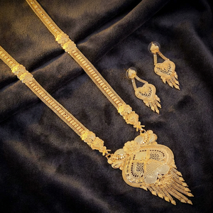 Vente en gros de bijoux en or 14K18K24K, bijoux de mode, design turc traditionnel, ensemble de bijoux longs, ensemble de bijoux de style Dubaï, Oro Joyeria - Product Image 4