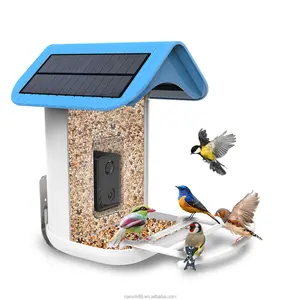Лидер продаж 2023, умная камера-кормушка для птиц с солнечной панелью и ИИ-идентификацией птиц