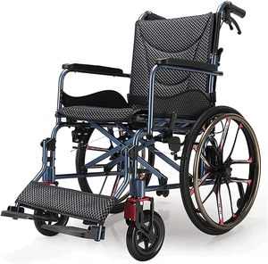 Sedia a Rotelle Manuale Pieghevole in Acciaio Leggero per Disabili, Fornitura Diretta dalla Fabbrica - Product Image 1