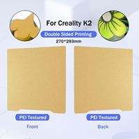 Plaque de construction pour imprimante 3D Creality K2/K2 Pro (270x293mm) en acier à ressort double face