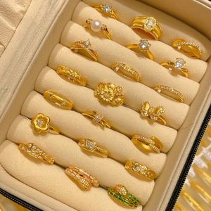Anillos CON Piedras preciosas En acero GOLD Vermeil Moissanite 925แหวนเงินโมอิสซานไนต์เงินสเตอร์ลิง - Product Image 1