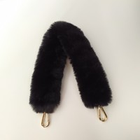 Vente en gros de sangles de rechange écologiques en polyester et fausse fourrure pour guitare avec charme
