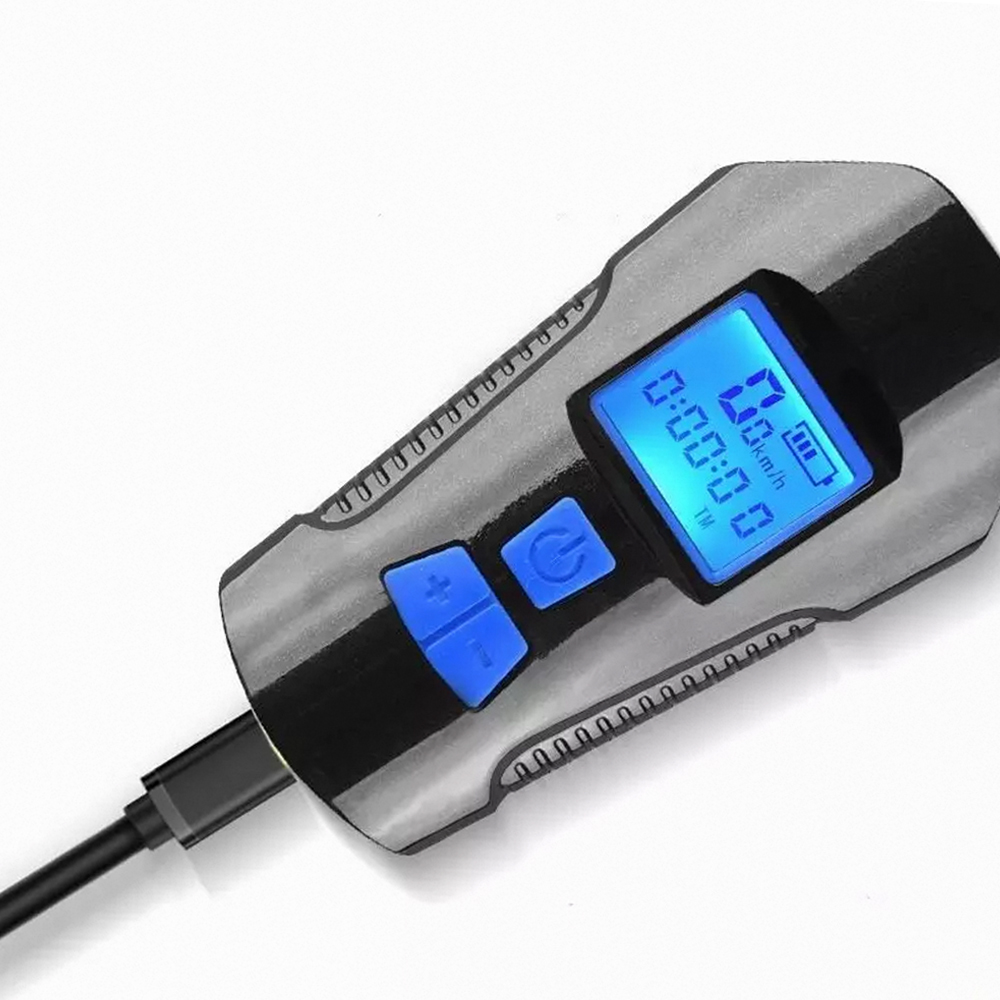 Высокое качество рог цикл из светодиодов спереди тусклая головная лампа перезаряжаемая Luz de Bicicleta велосипедные фары с велосипедный компьютер Спидометр Одометр