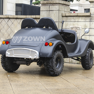 รถยนต์ไฟฟ้า ZOWN สไตล์วินเทจ สำหรับขับขี่ออฟโรด สีดำ เบาะสีแดง ดีไซน์เปิดประทุน - Product Image 6