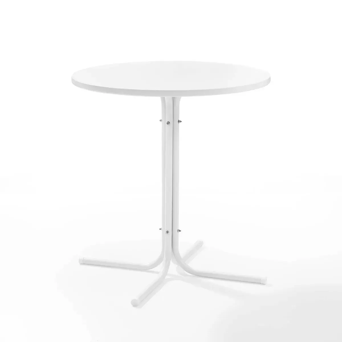 Mesa de centro redonda blanca moderna y elegante redonda versátil contemporánea, diseño minimalista con base de metal resistente