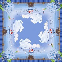 Tapis de Mahjong américain antidérapant, couverture de table de jeu carrée, motif astrologique Dragon, Chinoiserie de Noël, décor imprimé nautique