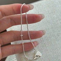 Bracelet minimaliste en argent sterling 925, chaîne en os de serpent, pour femmes