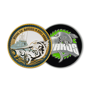 Fabricante de Monedas Personalizadas, Monedas de Metal de Aleación de Zinc con Doble Esmalte Suave y Baño de Oro, Coleccionables, con Diseño de Feng Shui Moderno - Product Image 3