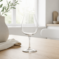 Verre à vin rouge en cristal minimaliste japonais ultra-fin fait à la main en bois