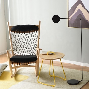 Morezhome salon intérieur adulte en bois loisirs <span class=keywords><strong>chaise</strong></span> berçante avec coussin - Product Image 4