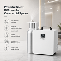 Diffuseur de parfum électrique 7000A1L pour climatisation centrale, machine de nébulisation biphasique sans eau en métal, contrôlée par application, pour hôtels commerciaux