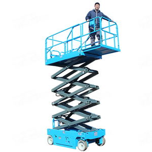 Plateforme élévatrice à trois points, élévateur de fret mobile hydraulique de 10 mètres, chariot élévateur automatique autopropulsé à ciseaux - Product Image 1