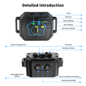 Anti Bark Pet Collar Dog Trainer Color <b>Screen</b> Dual <b>Vibration</b> Automatic Bark Control Device Black ABS Material - Product Image 4