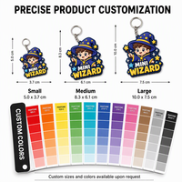 Porte-clés personnalisé en PVC diamanté, mini-breloque colorée, vente en gros, porte-clés en caoutchouc PVC transparent imprimé, cadeaux professionnels et personnels