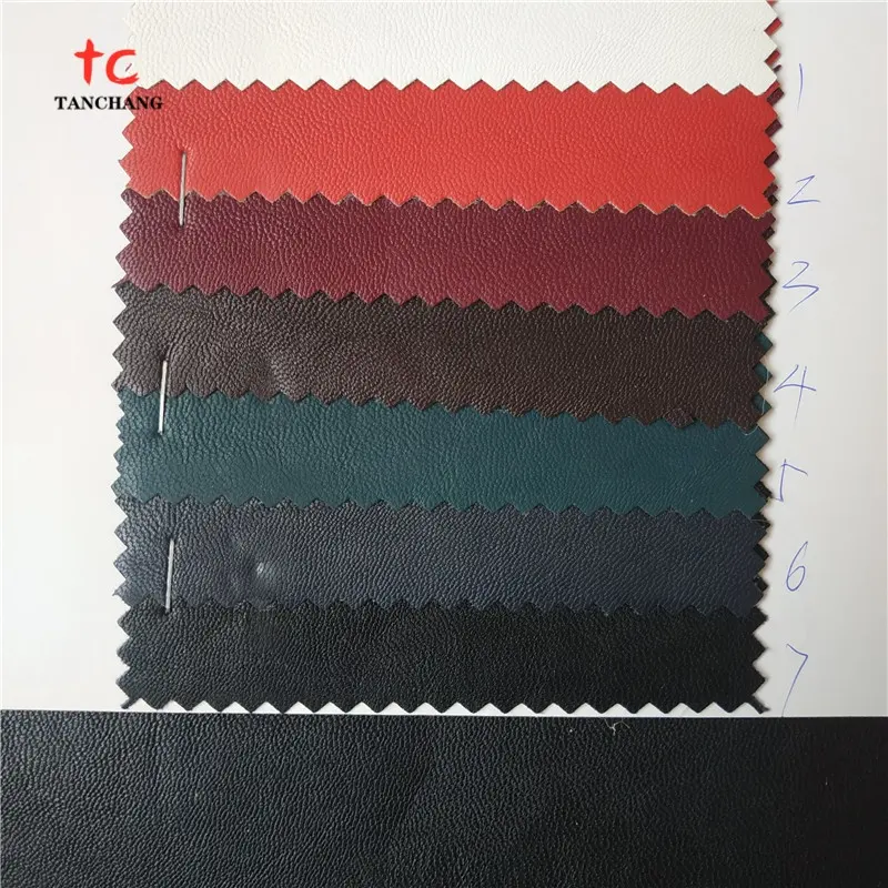 थोक 7 रंग पु चमड़े के कपड़े 100% पु कृत्रिम चमड़े के लिए कपड़े TCPU-KXO