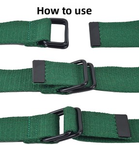 <span class=keywords><strong>Ceinture</strong></span> tissée tactique unisexe en toile, sans trou, sans perforation, avec boucle en fer à double anneau, pour étudiants, avec logo personnalisé, 3,5 cm - Product Image 6
