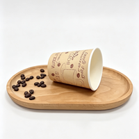 Gobelets en papier biodégradables à paroi simple pour boissons chaudes, option logo personnalisé, tailles 8/12/16/20oz, anti-fuite, écologiques