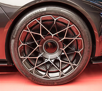 Rines Futuristas Monobloque de Aluminio Forjado, Rines de Lujo Cóncavos con Malla, Rines Multirradio para Aston Martin Lagonda 2018