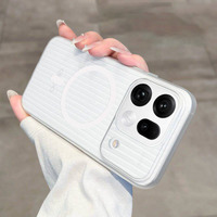 Étui de téléphone portable magnétique en PC rigide à motif rayé ondulé populaire pour OPPO Find X9 Ultra X8 Pro