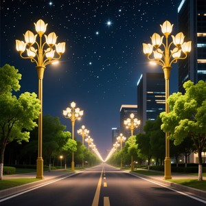 โคมไฟถนนอลูมิเนียมอัลลอยด์ทรงเหลี่ยม LED หรูหรา ลดราคาพิเศษ ความสูง 3-12 เมตร ทนลมแรง 180 กม./ชม. ชุบกัลวาไนซ์แบบจุ่มร้อน - Product Image 6