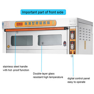 Appareil de cuisine, pain et pizza, machine de boulangerie, gaz commercial, four de pont mexicain avec 9 plateaux - Product Image 2