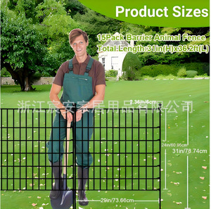 Recinzione per Animali Domestici in Ferro con Pali di Supporto, Pannelli Portatili per Canile, Facile Montaggio, Barriera Anti-Fuga per Giardino e Esterni - Product Image 6