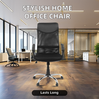 Chaise de bureau ergonomique Chaise de personnel confortable avec design en maille élégant Chaise de gestionnaire de maison simple Utilisation exécutive Matériau en acier