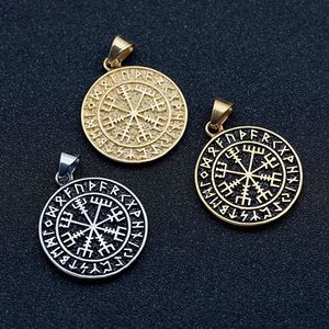 Collier avec pendentif en forme de pièce de monnaie pour homme et femme, étanche, boussole, lion, ST <span class=keywords><strong>CHRISTOPHE</strong></span>, plaqué or 18 carats, acier inoxydable - Product Image 3