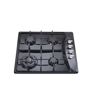 Table de cuisson à gaz encastrable populaire avec service personnalisé, 600 mm (24 pouces), en acier inoxydable noir, allumage par impulsion FFD, commande frontale, pour cuisine domestique - Product Image 1