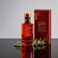 Bouteille en verre super-flint de luxe 100 ml, mini format, personnalisable, vide, pour spiritueux, liqueur, vodka, whisky, gin, échantillon, emballage cadeau, vente en gros, OEM