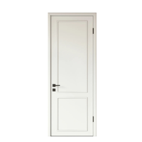 Pintu Kayu Interior Gaya Prancis Kedap Suara, Panel MDF, Pintu Kaca, Terlaris, Cocok untuk Kamar Tidur dan Hotel