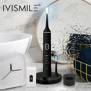 IVISMILE OEM IPX7 Waterproof Private Label Led Sonic Wholesale Smart LED Light Electric Toothbrush