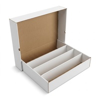 Boîte de rangement pour cartes en carton 3600ct, organisateur de cartes à collectionner à 4 rangées pour Toploaders, cartes sous pochettes et cartes de sport